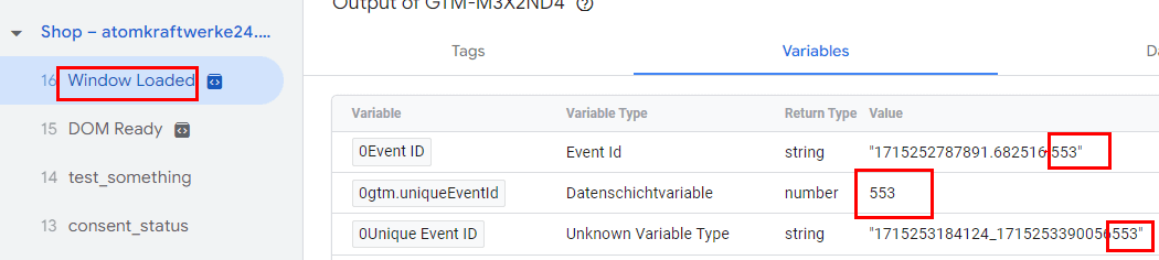 Falsche Event ID im dataLayer bei anderem Event