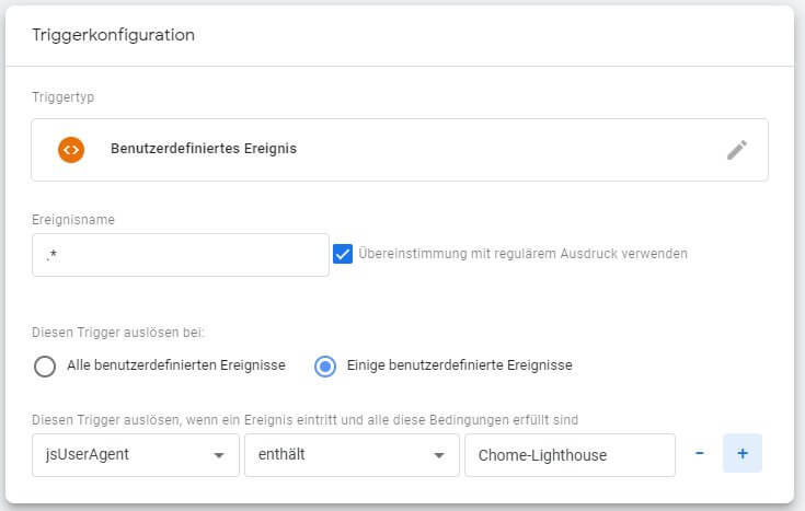 Lighthouse blockierender Trigger für den Google Tag Manager