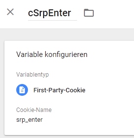 Cookie-Variable cSerpEnter