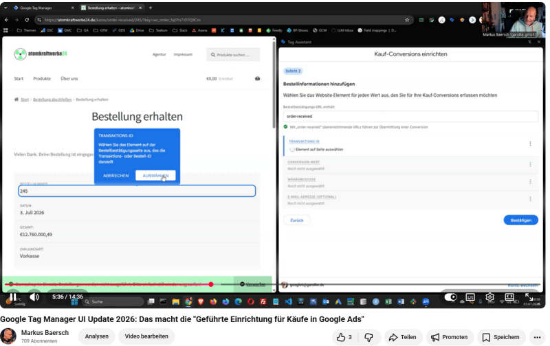 Screenshot des YouTube Videos