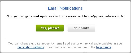 Mail-Erinnerungen für Wave