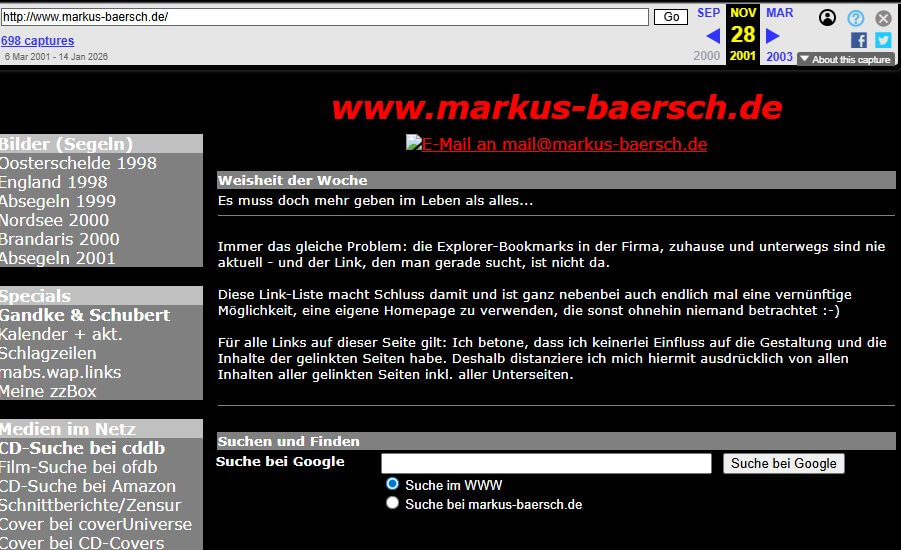 Site 2001 - lauter Links