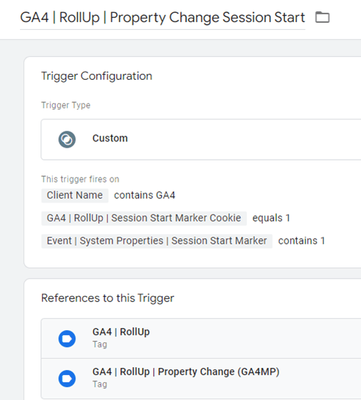 Rollup Property Change Trigger