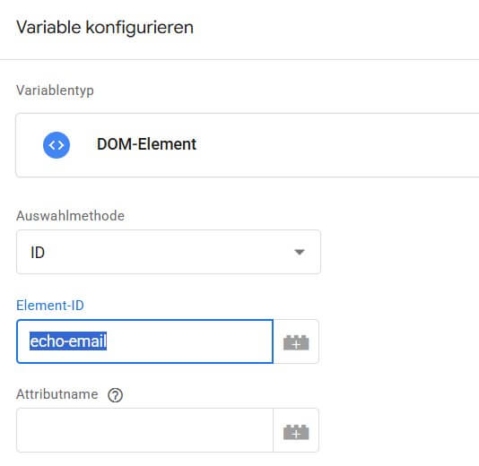 Nutzerdaten in GTM aus DOM auslesen